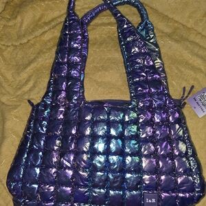 Iris Puff Galaxy Hobo Bag in Purple